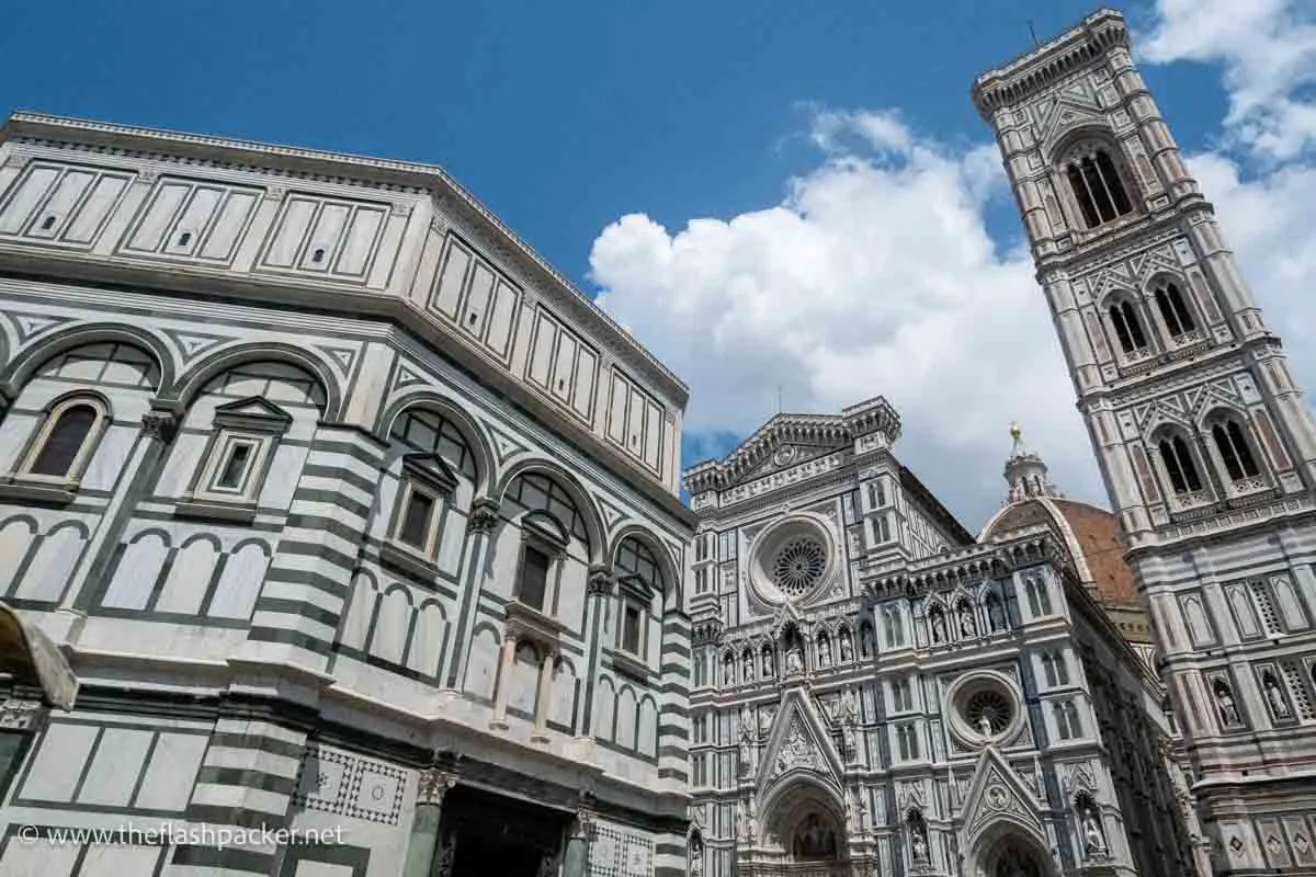 The Best Views of Florence, Italy (By Someone Who Keeps Going Back) 11 The Duomo cathedral Baptistery and Giotto's Campanile bell tower Florence Italy